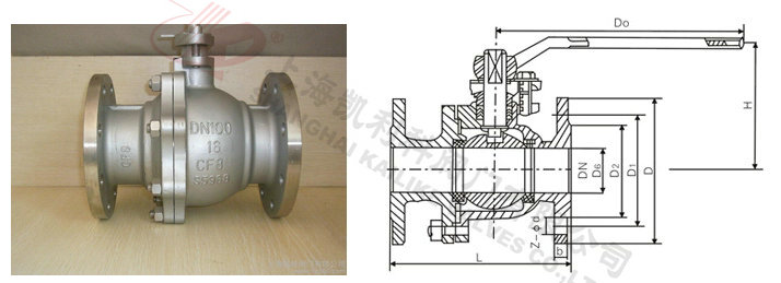 高溫球閥結構圖